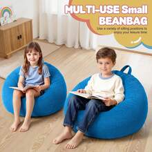 2-Leg Bean Bag Chair, Giant Bean Bag Chairs For Adults, Large Bean Bag Chairs With Memory Foam Filling, Large Bean Bag Chairs With Plush Cover - Gray - 白色 - 查看 4