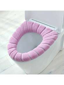 4/2/1pc Universal Thick Plush Toilet Seat Cover, Soft And Comfortable, Washable, Pumpkin Patterned Toilet Seat Cushion - Multicolor - View 8