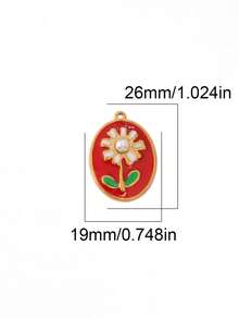 1pc Stainless Steel Flower Pendant 18K Gold Plated Pendant For DIY Jewelry Making Accessories - Pendants - View 9