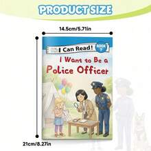 Libro de lectura con tema de oficial de policía, cuaderno de escritura de aprendizaje temprano con páginas de exploración de carreras para uso diario en el hogar y el aula, regreso a la escuela - Cuaderno de lectura sobre sueños profesionales - Ver 4
