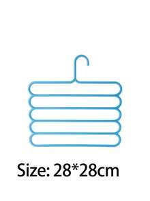 1/2pcs 5-Tier Space-Saving Heavy Duty Plastic Hanging Clothes Rack, Multi-Functional Wardrobe Organizer, Durable Clothing Sorting Rack, Suitable For Pants, Scarves, Ties, Jeans, Skirts, Long Dresses - Multicolor - View 7
