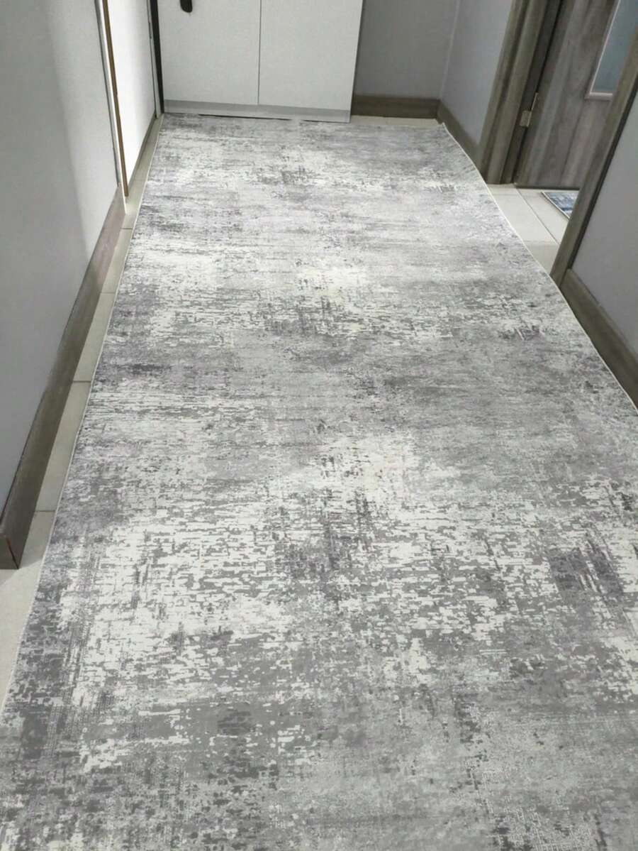 Non-Slip, Washable, Digitally Printed Rug, Runner, Kitchen Rug - Grey - View 1