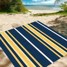 1pc Artistic Striped Pattern Beach Mat, Extra Large Beach Mat, Lightweight And Durable. Perfect For Travel, Camping And Picnic. Adult Extra Large Size. Perfect For Beach And Outdoor Adventure (Not A Beach Towel) - Multicolor - View 3