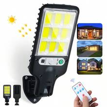 1/2PCS Outdoor Solar Floodlight With Motion Sensor – LED Wall-Mounted Security Light With Remote Control, Waterproof; Suitable For Porch, Garage, Driveway, Garden - Multicolor - View 11