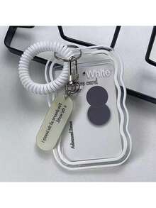 1 PC Stylish Chic Macaron-Inspired Solid Color Card Holder - Durable Plastic, Perfect For Student Meal Cards, Campus Access & Keys - Multicolor - View 6