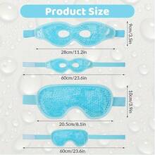 2 miếng mặt nạ mắt thư giãn nóng & lạnh tái sử dụng, mặt nạ gel làm mát với dây đeo điều chỉnh được, mặt nạ ngủ ôm khít thoải mái, dụng cụ chăm sóc da - Nhiều màu - Xem 5