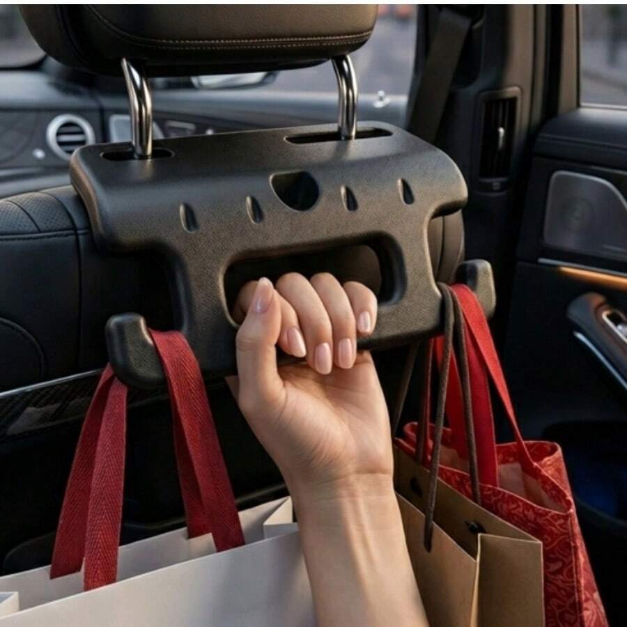 1pc Car Seat Armrest Headrest Hanging Hook, Plastic Multi-Function Hook For Hanging Storage, Car Seat Back Organizer Hook Pendant