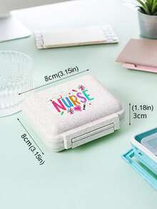 Mini 6-Compartment Portable Pill Box, Medicine Storage Box, Travel Pill Box, Printed With "My Pill Box" And Pill Pattern, 6-Compartment Small Pill Box, Sealed Pill Packaging Storage Box, 6-Day Weekly Pill Storage Box, Travel Essential Pill Box, Daily Vitamin Pill Box, Pocket Pill Box Storage Box, Exquisite Storage Box, Home Essential, Travel Essential - Multicolor - View 11