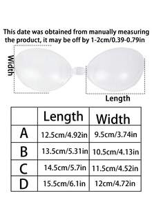 Waterproof Silicone Sticky Bra Drawstring Push Up Invisible Strapless Bras For Bikini Beach Vacation Pool Party ,Sticky Bra,Summer,Bra - Clear - View 7