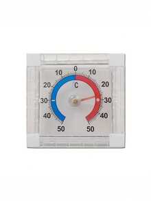 Self-Adhesive Round & Square High-Precision Thermometer, Premium Indoor/Outdoor Temperature & Humidity Gauge, Suitable For Windows, Interior/Exterior Walls, Greenhouse, Garden, Home, Monitoring Seasonal & Temperature Changes - White - View 8