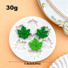 1/4Pcs Maple Leaf Silicone Fondant Mold Set, Nonstick Gummy & Chocolate Molds, Easy-Release Craft Tool For Cake Decorating, Polymer Clay, Candy Making & DIY Crafts (Reusable) - Beige - View 14