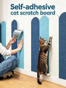 Self-Adhesive Scratching Board, Random Colors, Multi-Color Combination, Wall Scratch Protection, Sofa Protector Pad, Cat Claw Sharpener, Durable And No Shedding, Essential For Pet Room Pet Supplies/Pet Furniture/Cat Scratching Board - one-size - View 2