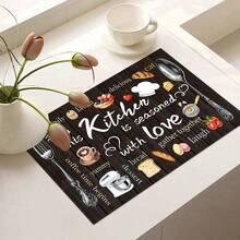 1pc Kitchen-Themed Diatomaceous Earth Kitchen Counter Mat, Highly Absorbent, Suitable For Tableware, Coffee Machine, Microwave, Etc. Fashionable Watercolor Design, Ideal Choice For Modern Kitchen. - Multicolor - View 9
