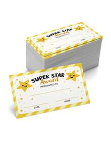 50pcs Writable Inspirational Reward Encouragement Cards, Thick Premium Cardstock Fun Classroom Incentive Notes Postcards For Students Class Competition Back To School Stationery Supplies - Single Piece - View 5