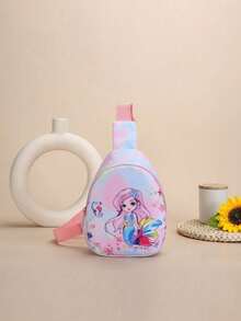 1pc This Stylish And Adorable Cartoon Mermaid Unicorn Mini Chest Bag Is Small And Compact, Making It A Great Gift. - Multicolor - View 3