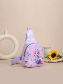 1pc This Stylish And Adorable Cartoon Mermaid Unicorn Mini Chest Bag Is Small And Compact, Making It A Great Gift. - Multicolor - View 6