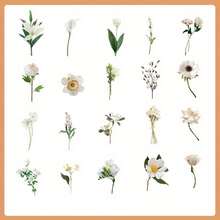 40pcs/Pack Vintage Realistic Botanical Floral PET Waterproof Stickers, Vintage Plant Flower Self-Adhesive Stickers, Suitable For Planner, Scrapbook, Water Cup DIY Decoration, Aesthetic Handmade Stationery Supplies, Suitable For Planner, Laptop Art Projects - 40Pcs - View 12