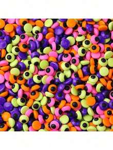 150g/85g Halloween Non-Edible Sugar Beads Assortment, Eyeball Pumpkin Bat Shaped Sugar Beads, For Cupcake Cake Baking Dessert Decoration - Multicolor - View 14