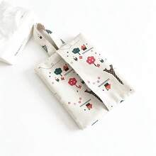 1pc Baby Wet Wipes Storage Bag, Portable Hanging Cartoon Print Wipes Pouch, Suitable For Car, Stroller - Multicolor - View 1