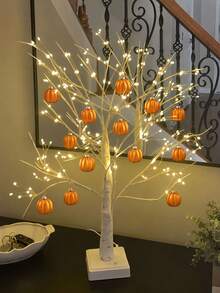 Autumn Birch Tree Light Set, Home Autumn Decor, Thanksgiving Pumpkin Pendant Light Decor, Autumn Thanksgiving Tabletop Decor, Autumn Party Decor - Autumn - View 5