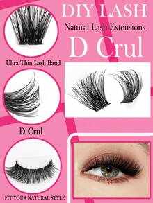 YIDUO 100Pcs D D Curl, Dense & Fluffy, 8-16mm Mixed Length, Eye-Catching Effect, Suitable For Various Makeup Looks. Glue, Tweezers Can Be Selected Based On Needs. High Cost-Performance, Suitable For Beginners, Applicable To Multiple Occasions - Multicolor - View 5