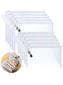 Transparent Mesh Zipper File Bag Organizer (3 Sizes), Waterproof Folder, Plastic Makeup Bag, Multi-Function File Organizer With White Edge, School Office Supplies Pencil Case Storage, Back To School Essential, File Organizer Gift Set, Suitable For Puzzles, Board Games, Multi-Function Travel Bag And Office Supplies (White),Back To School Season - Transparent Mesh File Bag - View 1