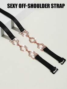 1/2 Pair Women's Rhinestone Bra Straps, Sparkling Adjustable Shoulder Straps, Lingerie Accessories, Suitable For Wedding Dress, Evening Gown, Backless Outfit, Prom, Party - Multicolor - View 2