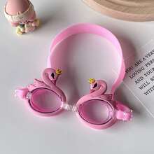 1pc Cartoon Colorful Silicone Swimming Goggles, Waterproof Anti-Fog Large Frame Swim Goggles With Earplugs, Suitable For Boys And Girls - Multicolor - View 9