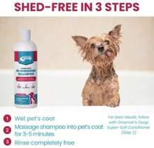 Groomers Goop Dander Relief De-Shedding Pet Shampoo U2013 Deep Cleansing Formula Reduces Shedding &Amp; Dander In Dogs &Amp; Cats, Soothes Dry Skin, Moisturizes With Vegan Collagen U2013 16 Oz Bottle - White - View 6