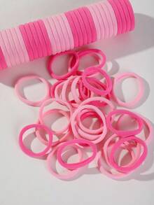 719pcs Girls Autumn/Winter Pink Plush Hair Scrunchies With Pink Pom Poms, Large Cute Princess Hair Ties, High Elasticity Durable Non-Damaging Hair Bands, Small Rubber Bands, Large Plush Hair Claw, Suitable For Daily Use - Multicolor - View 5