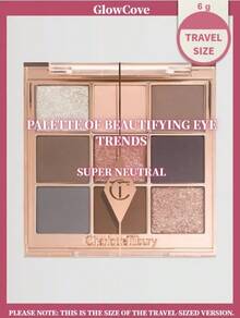 [ 6g ] CT Charlotte Tilbury Palet Eyeshadow 9 Warna Super Neutral Cool Gray Oatmeal Cool Tone Commute Matte Shimmer - Super Netral - 6g - View 1