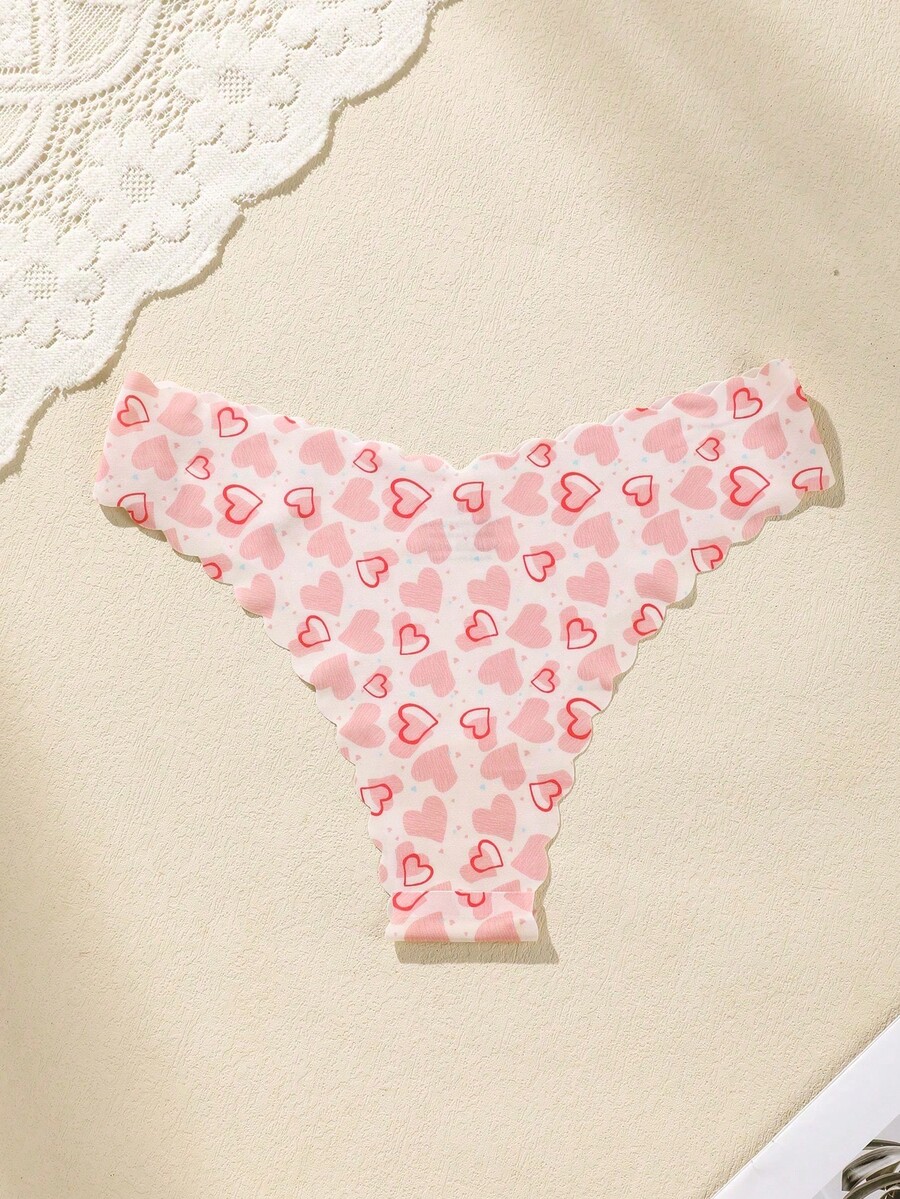 10 piezas/paquete - Bragas sin costuras con borde ondulado para mujeres, tela cómoda y sexy amigable con la piel, bragas de bikini sin costuras para damas - Multicolor 12 - Ver 1