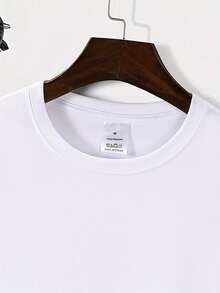 Camiseta Casual de Hombre de Cuello Redondo y Manga Corta - Blanco - Ver 3
