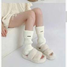 Fashionable Warm Ribbed Pleated Leg Warmers For Autumn/Winter - Multicolor - View 10