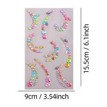 Party Joy 1pc Acrylic Rhinestone Stickers, Rhinestone Stickers For DIY, Music Festival, Y2K Makeup, Party Facial Decoration - Multicolor - View 8