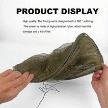 Fish Keepers Plastic Ring Rubber Hanging Bag Side Hanging Fishing Net Nylon Foldable Bundled Simple Lightweight 3-Layer - Multicolor - View 3