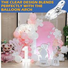 1-20 pièces Clips de ballon en plastique transparent, clips à ressort, ensemble d'arche de ballon, décoration d'anniversaire, fournitures d'artisanat, fournitures de studio photo, fournitures d'artisanat (transparent) - Multicolore - Voir 4