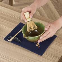 Complete Matcha Tea Set – 7-Piece Kit With Ceramic Bowl, Bamboo Whisk, Holder, Spoon, Stainless Steel Sieve, Rest & Cloth – Traditional Japanese Ceremony Accessory For Tea Lovers - Lime Green - View 6