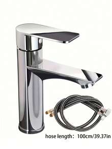 Modern Single Hole Bathroom Faucet, Stainless Steel Single Handle Mixer Tap With Tilted Spout Design, Stable Water Flow, Ceramic Cartridge, Rust-Resistant Finish, Ideal For Bathroom, Kitchen, Vanity, Powder Room, Essential Modern Bathroom Accessory, Great Gift And Home Renovation Choice - Multicolor - View 14