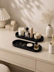 Juego de Bandejas de Silicona - 1/2 Piezas (11.8" & 9.8") Bandeja de Tocador Grande Resistente a Roturas y al Calor con Diseño de Mármol Blanco para Encimera de Baño, Encimera de Cocina, Inodoro, Dormitorio, para Jabón, Perfume, Etc. - multicolor - Ver 7