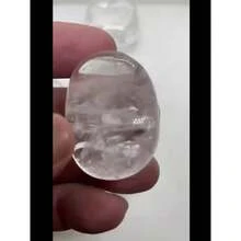 1件稀有勒穆里亞水晶掌心石－透明橢圓形，帶天然水晶紋理，適合居家與辦公室裝飾，獨特的生日與節日禮物選擇 - 白色 - 查看 11