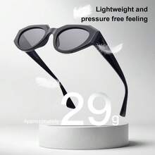CAMEL CROWN Kacamata Fashion untuk Aktivitas Luar Ruangan, Kacamata Fashion Polarized Gaya Retro dengan Perlindungan UV - Hitam Mengkilap dan Abu-abu - View 5