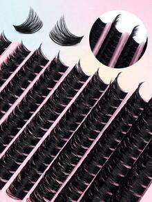 MAANGE 140 Clusters 160P Fluffy False Eyelashes, 8-16mm, Large Capacity, Anime-Style Lightweight Cluster False Eyelashes, Mixed Length, Cluster Eyelash Extensions, Thick And Voluminous Single False Eyelashes, Suitable For Home Use, Creating Thick, Fluffy And Natural Makeup, DIY Home Makeup, Large Capacity Single Eyelash Book, False Eyelashes, Eyelash Clusters, Eyelashes, Fluffy Eyelashes - Black - View 7