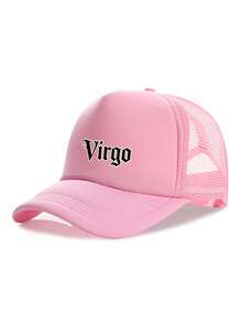 Rosa Mesh Trucker Cap mit Buchstaben-Logo, atmungsaktive Sommerkappe für Frauen, verstellbare Baseballkappe mit Sonnenschutz, Streetwear-Accessoire für Outdoor - Pink - Übersicht 20