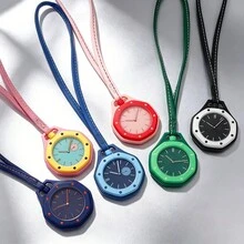 Reloj De Bolsillo Cuarzo Con Correa Para Cuello - Azul Marino - Ver 7