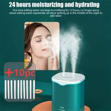 2000ml Large-Capacity Dual-Spray Humidifier With 10 Filters, Long-Lasting Operation Time, USB-Powered, Suitable For Living Rooms And Bedrooms As A Home Humidifier, Essential Oil Diffusing Humidifier - one-size - View 6