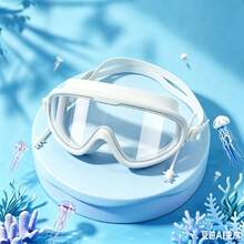 Adult Large Frame Waterproof Anti-Fog High Definition Swimming Goggles With Integrated Earplugs Silicone Swim Goggles - 彩色 - 查看 17