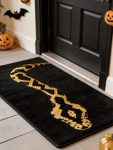 1pc Yellow Snake Pattern Hallway Runner Rug, Long Strip Carpet, Area Rug, Mat, Home Decor, Living Room Area Rug, Living Room Home Decor, Room Decor, Washable Rug, Halloween Gift - Yellow Snake - View 4