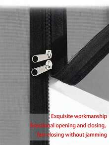 Self-Installable Mosquito Screen With Edging, Tool-Free Installation, Fine Mesh, Ventilated Dust-Proof Replacement Screen For Sliding And Casement Windows - Black Border and Black Net - View 4
