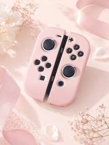 Switch Joy-Con Controller Protective Shell 1 Pair Solid Color Lightweight Anti-Fouling Anti-Slip Game Controller Cover, Easy To Install And Remove Without Sticking Keys, Compatible With Switch Controller Accessories, Girl Style Pink White Black Purple Transparent Multi-Color Options - View 11